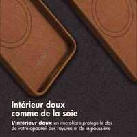 Accezz Coque MagSafe en cuir vintage Samsung Galaxy S24 / S25 - Tabacco Cognac