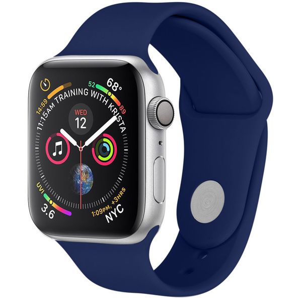 imoshion Bracelet silicone Apple Watch Series 1 á 11 / SE / Ultra (44/45/46/49 mm) - Bleu foncé