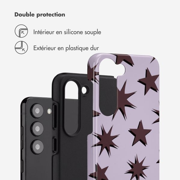 Selencia Coque arrière Vivid Samsung Galaxy S23 - Stars Plum Lilac