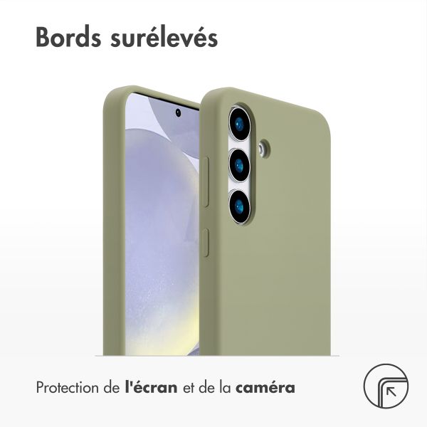 Accezz Coque Liquid Silicone avec MagSafe Samsung Galaxy S25 Plus - Cooper Green