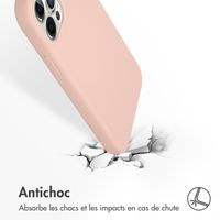 Accezz Coque Liquid Silicone iPhone 12 (Pro) - Rose