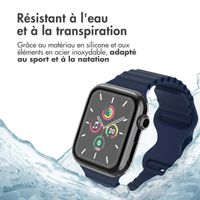 imoshion Bracelet Athletic en silicone Apple Watch Series 1 t/m 9 / SE (38/40/41 mm) | Series 10 / 11 (42 mm) - Bleu foncé