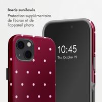 Selencia Coque arrière Vivid Apple iPhone 13 / 13 Pro - Happy Dots Burgundy