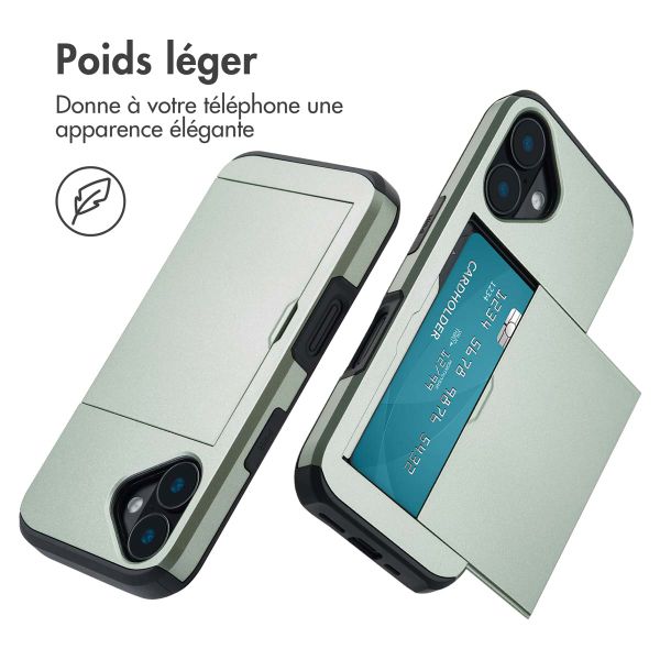 imoshion Coque arrière avec porte-cartes iPhone 16 - Vert