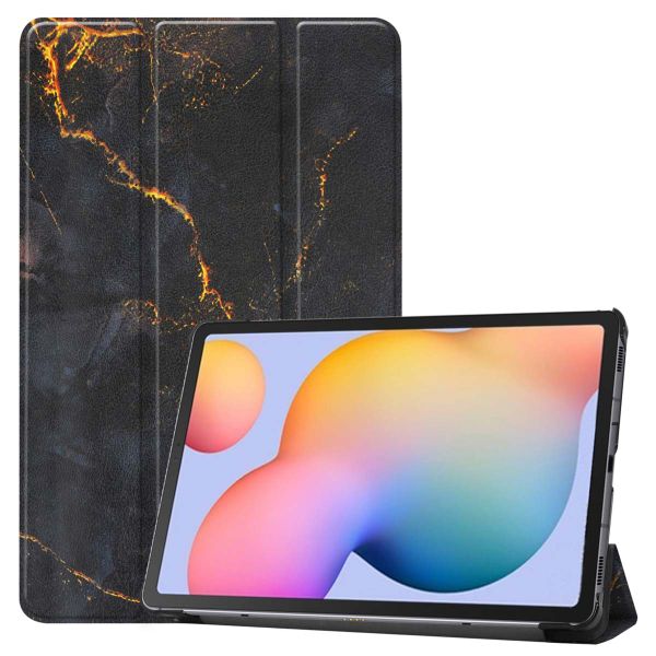 imoshion Coque tablette Design Samsung Galaxy Tab S6 Lite (2020/2022/2024) - Black Marble