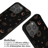 imoshion Coque design en silicone avec cordon Apple iPhone 15 Pro - Sky Black