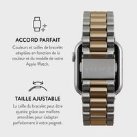 Burga Bracelet en acier Apple Watch Series 1 á 9 / SE (38/40/41 mm) | Series 10 (42 mm) - All eyes on me - Dorée & Argent