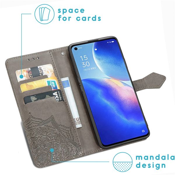 imoshion Etui de téléphone Mandala Oppo Find X3 Lite - Gris