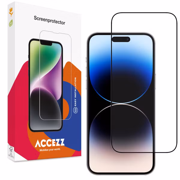 Accezz Protection d'écran en verre trempé Full Cover Apple iPhone 15 Pro