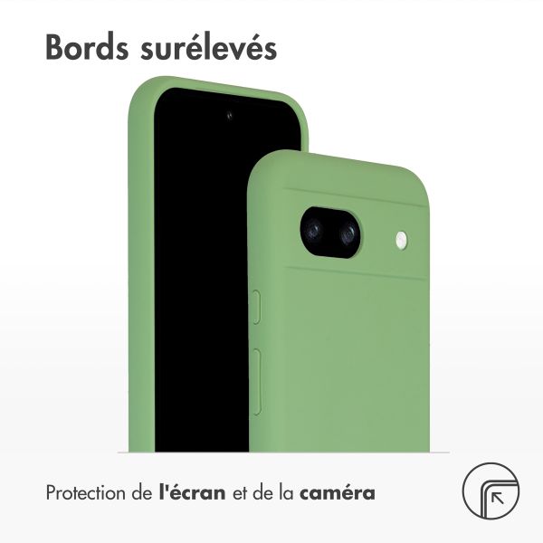 Accezz Coque Liquid Silicone Google Pixel 8a - Vert