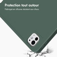 Accezz Coque tablette portefeuille Smart Silicone Apple iPad Pro 13 (2025) M5 / (2024) M4 - Vert foncé