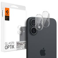 Spigen GLAStR EZ Fit Optik Protection d'objectif de caméra (pack de 2) Apple iPhone 16 / 16 Plus - Crystal Clear