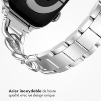 Selencia Bracelet Chain Apple Watch Series 1 - 9 / SE (38/40/41 mm) | Series 10 / 11 (42 mm) - Argent
