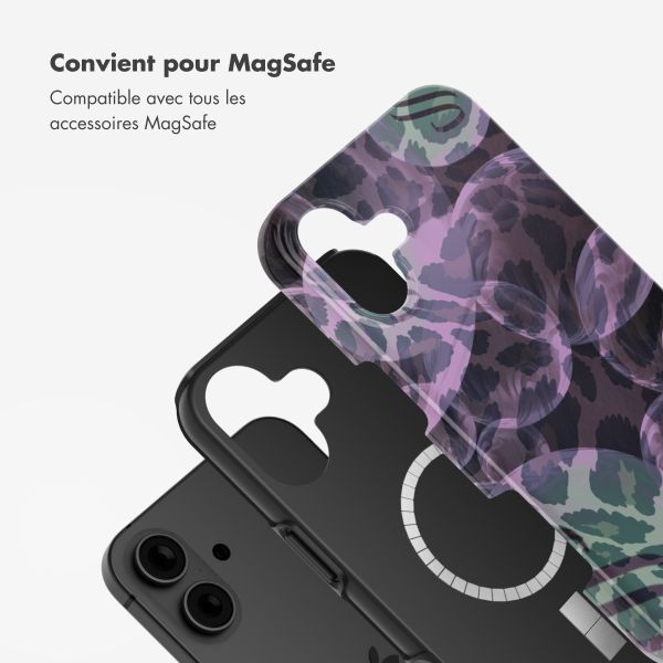 Selencia Coque arrière Vivid Tough avec MagSafe iPhone 16 - Leo Bubble Green