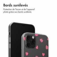 imoshion Coque design pour iPhone 12 (Pro) - Dusty Rose Connected Hearts