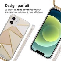 imoshion Coque Design avec cordon Apple iPhone 12 (Pro) - Beige Graphic