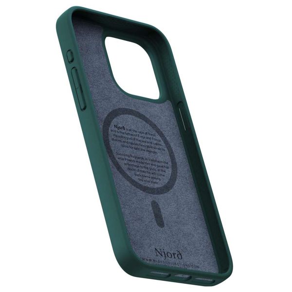 Njorð Collections Coque Salmon Leather MagSafe iPhone 15 Pro Max - Green