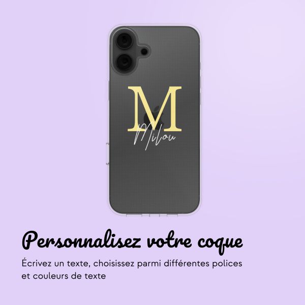 Coque avec votre propre photo et/ou texte Apple iPhone 16 - Letter