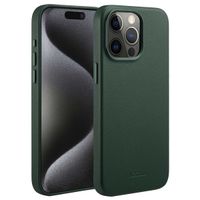 Accezz Coque arrière en cuir avec MagSafe Apple iPhone 15 Pro Max - Cedar Green