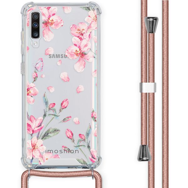 imoshion Coque Design avec cordon Samsung Galaxy A70 - Blossom Watercolor