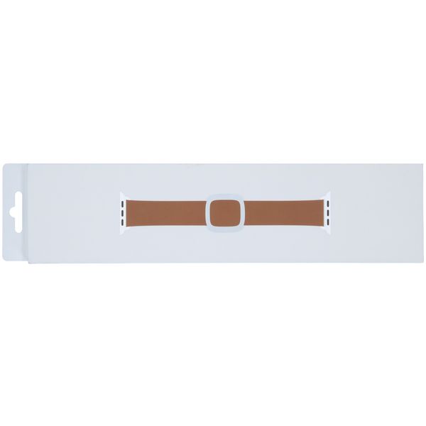 Apple Leather Band Modern Buckle Apple Watch Series 1-9 / SE - 38/40/41 mm / Series 10 - 42 mm - Taille M - Brun