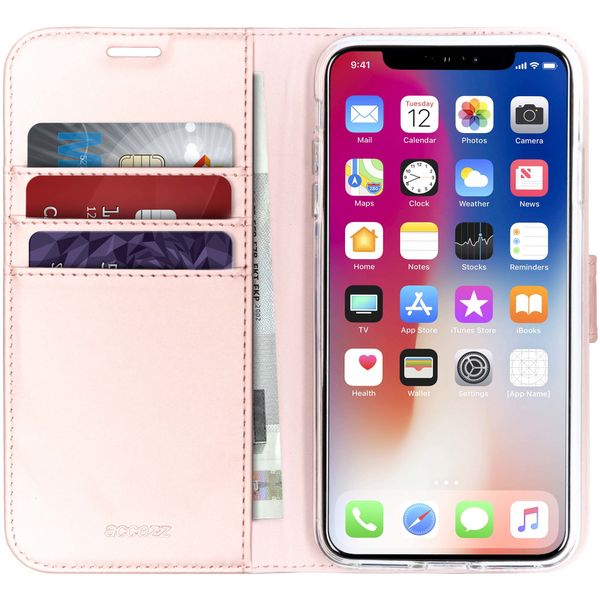 Accezz Étui de téléphone Wallet iPhone Xs Max - Rose Champagne