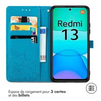imoshion Etui de télephone Mandala Xiaomi Redmi 13 4G - Turquoise