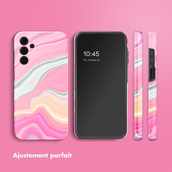 Selencia Coque arrière Vivid Tough Samsung Galaxy A15 - Pastel Lipstick Marble