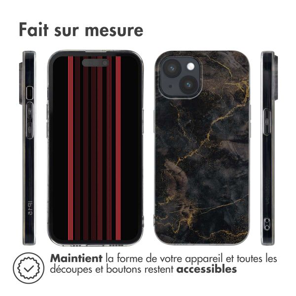 imoshion Coque Design iPhone 15 - Black Marble