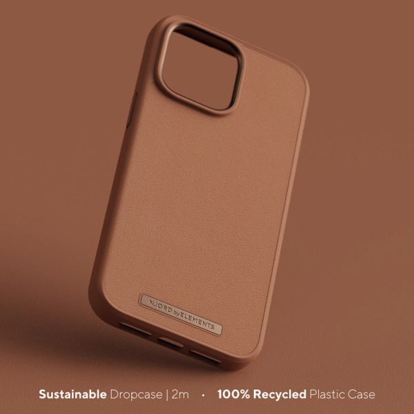 Njorð Collections Coque en cuir véritable iPhone 14 Pro - Cognac