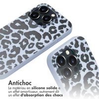 imoshion Coque design en silicone avec cordon Apple iPhone 16 Pro - Animal Lila