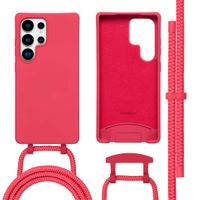 imoshion Coque arrière Color avec cordon amovible et MagSafe Samsung Galaxy S25 Ultra - Red Raspberry