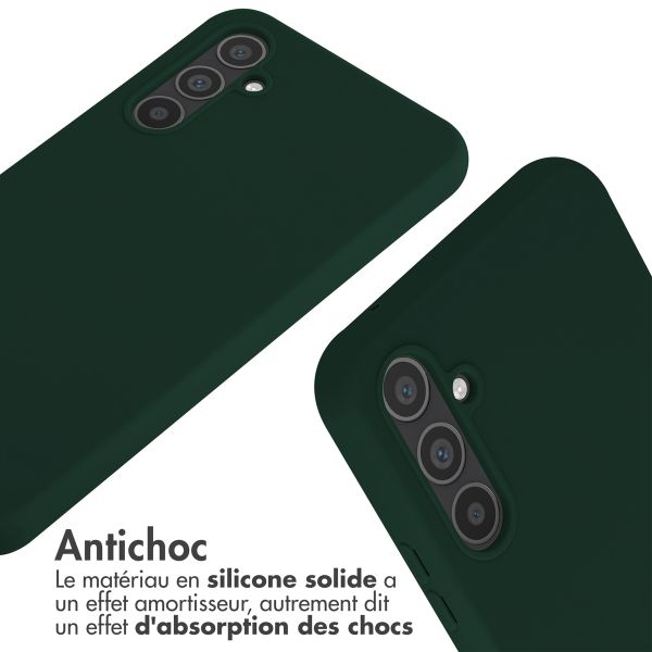 imoshion ﻿Coque en silicone avec cordon Samsung Galaxy A34 (5G) - Vert foncé