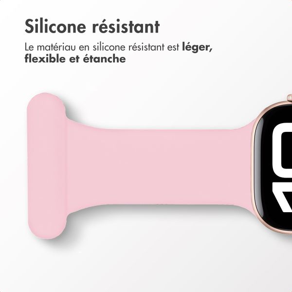 imoshion Bracelet infirmier en silicone Apple Watch Series 1 t/m 11 / SE / Ultra (44/45/46/49 mm) - Rose
