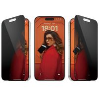 PanzerGlass Protection d'écran Privacy Ultra-Wide Fit Anti-bactérienne avec applicateur Apple iPhone 15 Pro