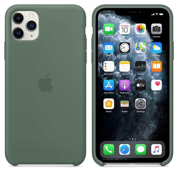 Apple Coque en silicone Apple iPhone 11 Pro Max - Pine Green