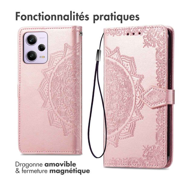 imoshion Etui de télephone Mandala Xiaomi Redmi Note 12 Pro Plus - Rose Doré