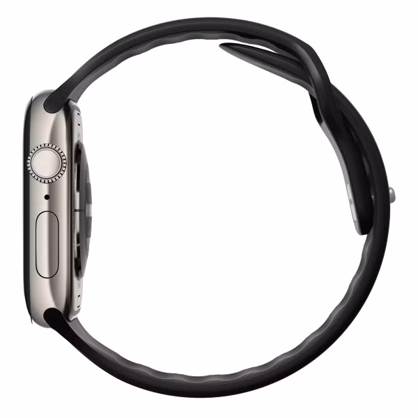 Nomad Bracelet Tempo en silicone Apple Watch Series 1 - 11 / SE / Ultra (44/45/46/49 mm) - Wide fit - Black