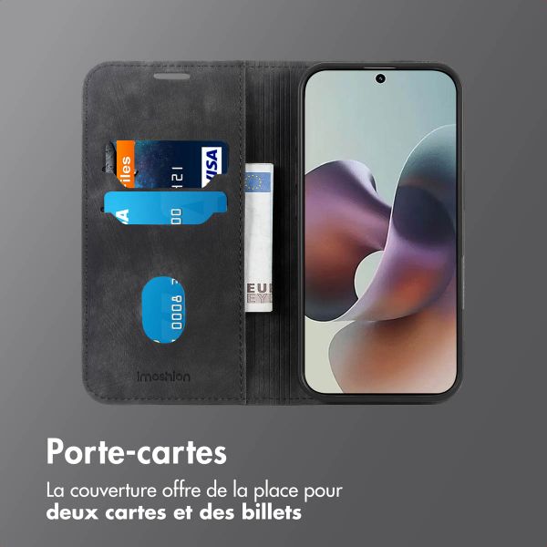 imoshion Étui de téléphone portefeuille Slim Motorola Moto G56 - Noir