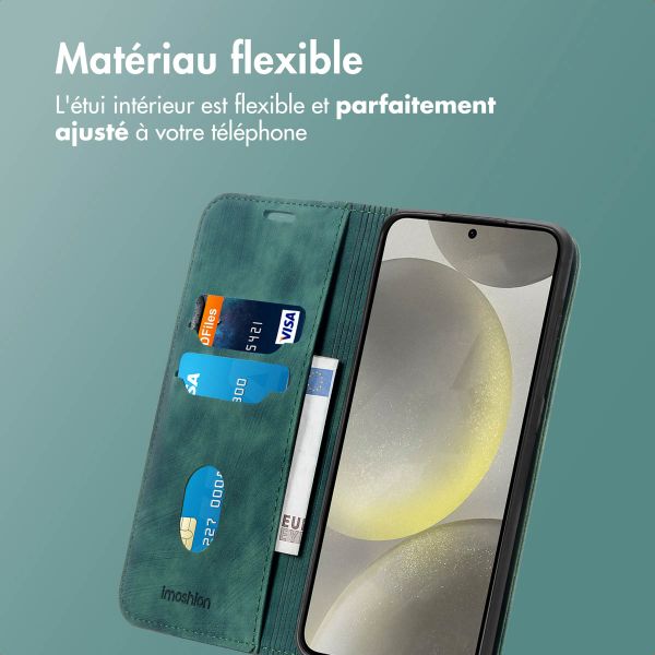 imoshion Étui de téléphone portefeuille Slim Samsung Galaxy S24 / S25 - Vert