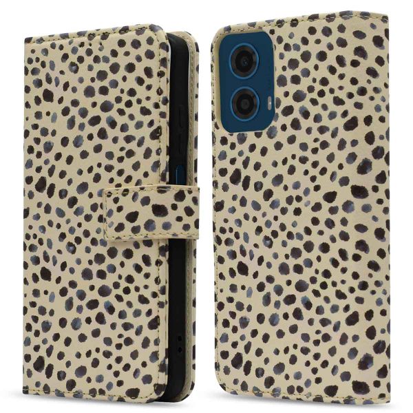 imoshion Étui de télephone portefeuille Design Motorola Moto G34 - Black And White Dots