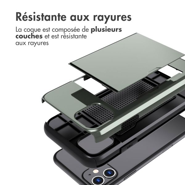 imoshion Coque arrière avec porte-cartes Apple iPhone 11 - Vert foncé