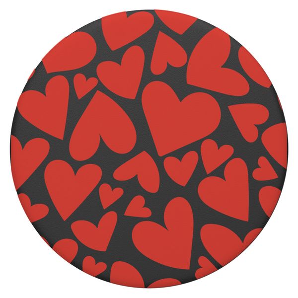 PopSockets iMoshion PopGrip - Red Hearts - Black