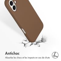 Accezz Coque Liquid Silicone avec MagSafe iPhone 16 Plus - Light Brown