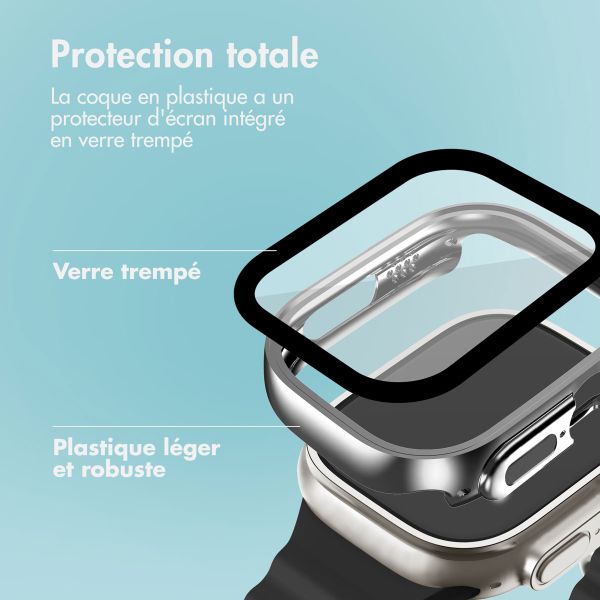 imoshion Coque rigide brillante à couverture complète Apple Watch Ultra / Ultra 2 / Ultra 3 - 49 mm - Argent