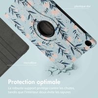 imoshion Coque tablette Design rotatif à 360° Samsung Galaxy Tab A9 Plus - Flowers