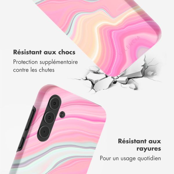 Selencia Coque arrière Vivid Samsung Galaxy A55 - Pastel Lipstick Marble