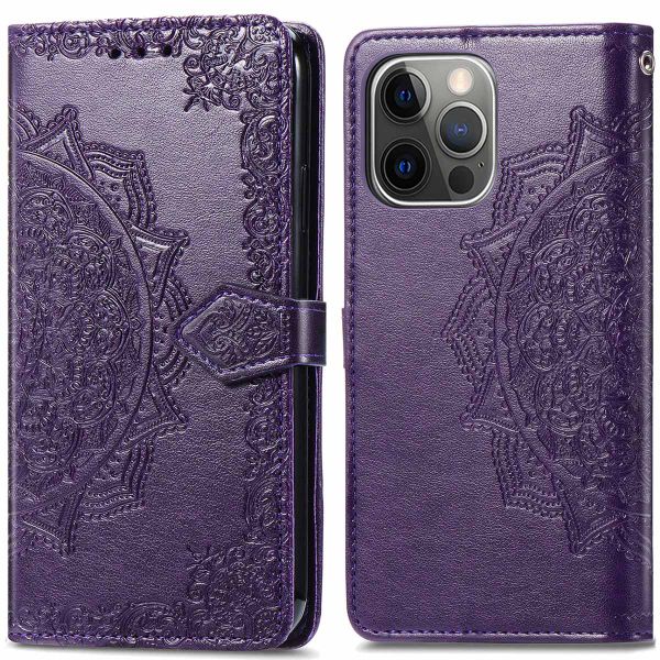 imoshion Etui de téléphone portefeuille Mandala iPhone 13 Pro - Violet