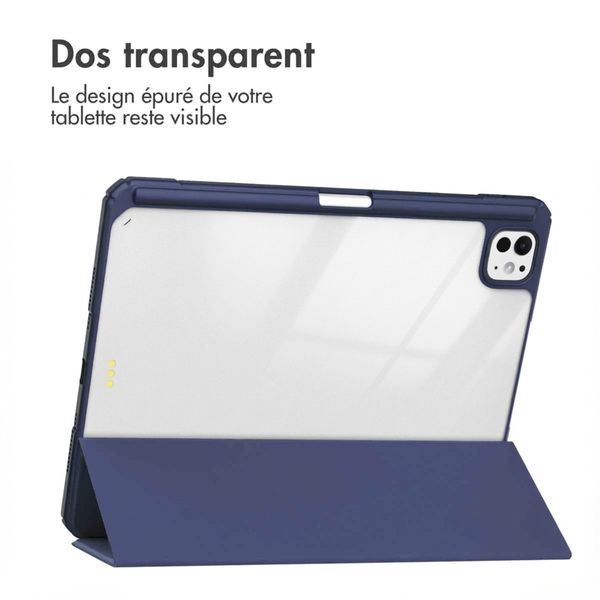imoshion Coque tablette rigide Trifold Apple iPad Pro 11 (2024) M4 - Bleu foncé