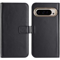 Selencia Étui portefeuille en cuir véritable Google Pixel 9 / 9 Pro - Noir